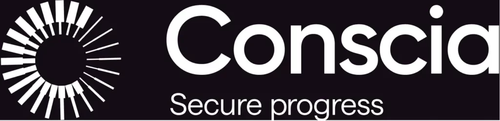 conscia_logo_tagline_blackbg_white - Mikula Niedersteiner